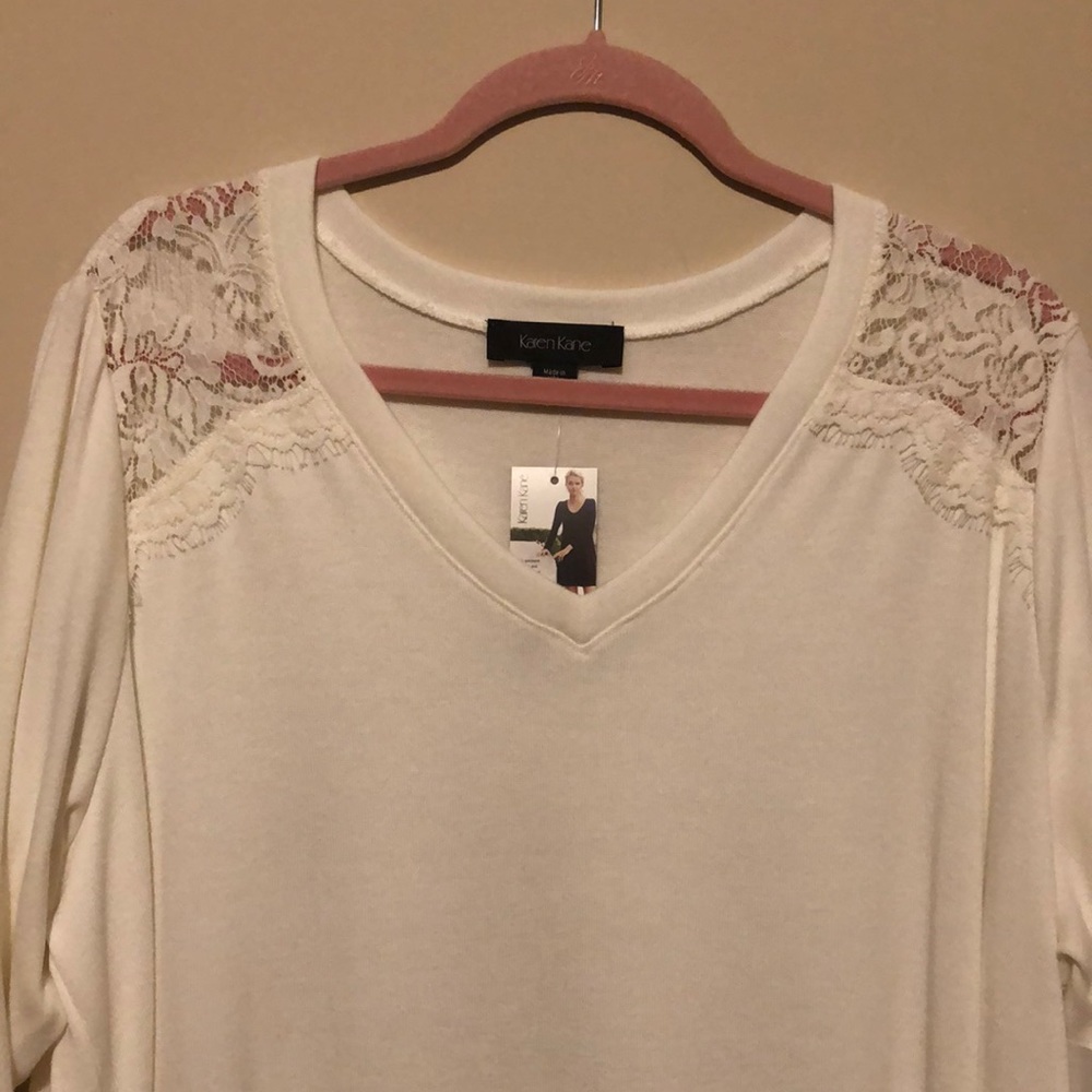 NEW💫Karen Kane,Transparent Details,SleeveBlouse2X